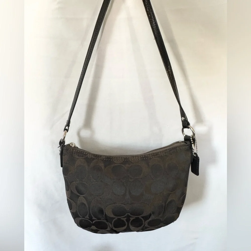 Coach Black/Brown Signature Crossbody Bag